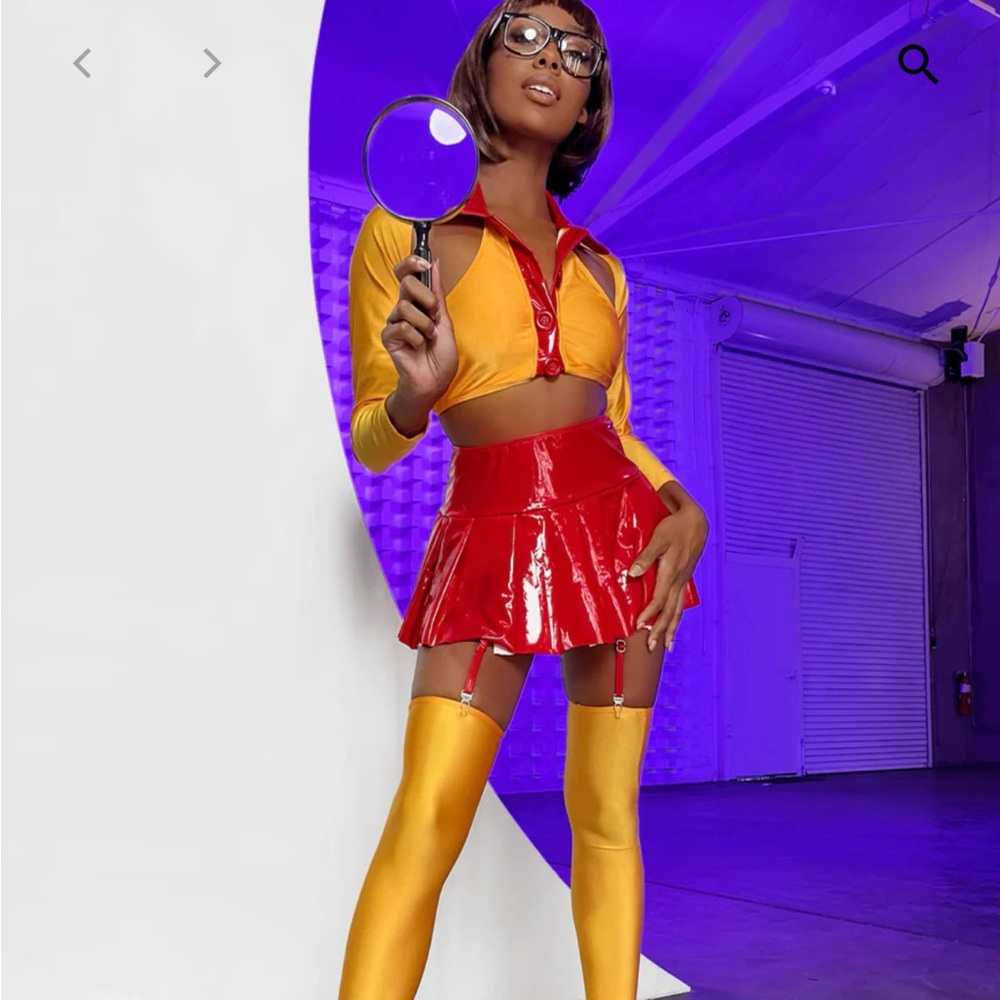 NWT Lorlie Velma Halloween Costume SMARTY DETECTIVE SEXY CARTOON COSTUME